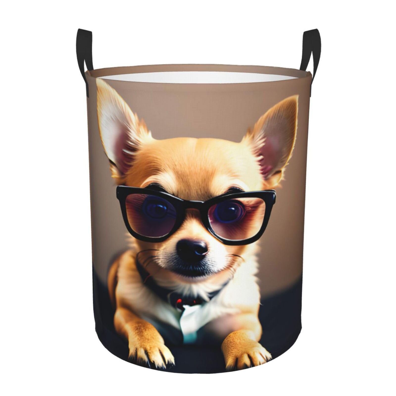 Grand panier à linge motif chihuahua panier de rangement pour jouets et salon