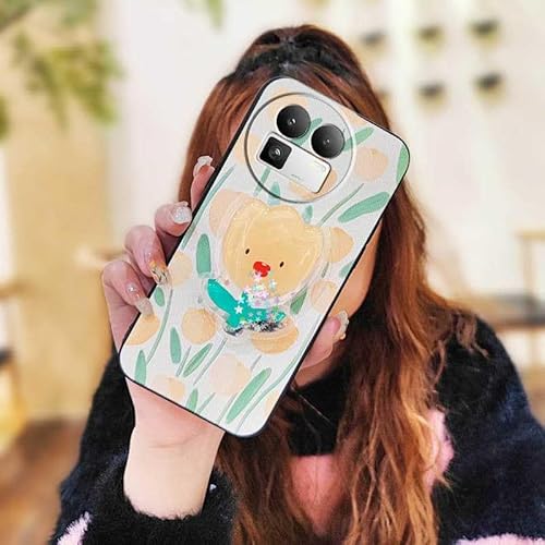 Phone Case Compatible with Realme GT8 China/C85 5G, Design Quicksand Drift Sand Durable Glisten Glitter Kickstand Simplicity Sof