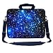 Meffort Inc 15 15.6 inch Neoprene Laptop Bag Sleeve with Extra Side Pocket, Soft Carrying Handle & Removable Shoulder Strap for 14" to 15.6" Size Notebook Computer (Galaxy Star)