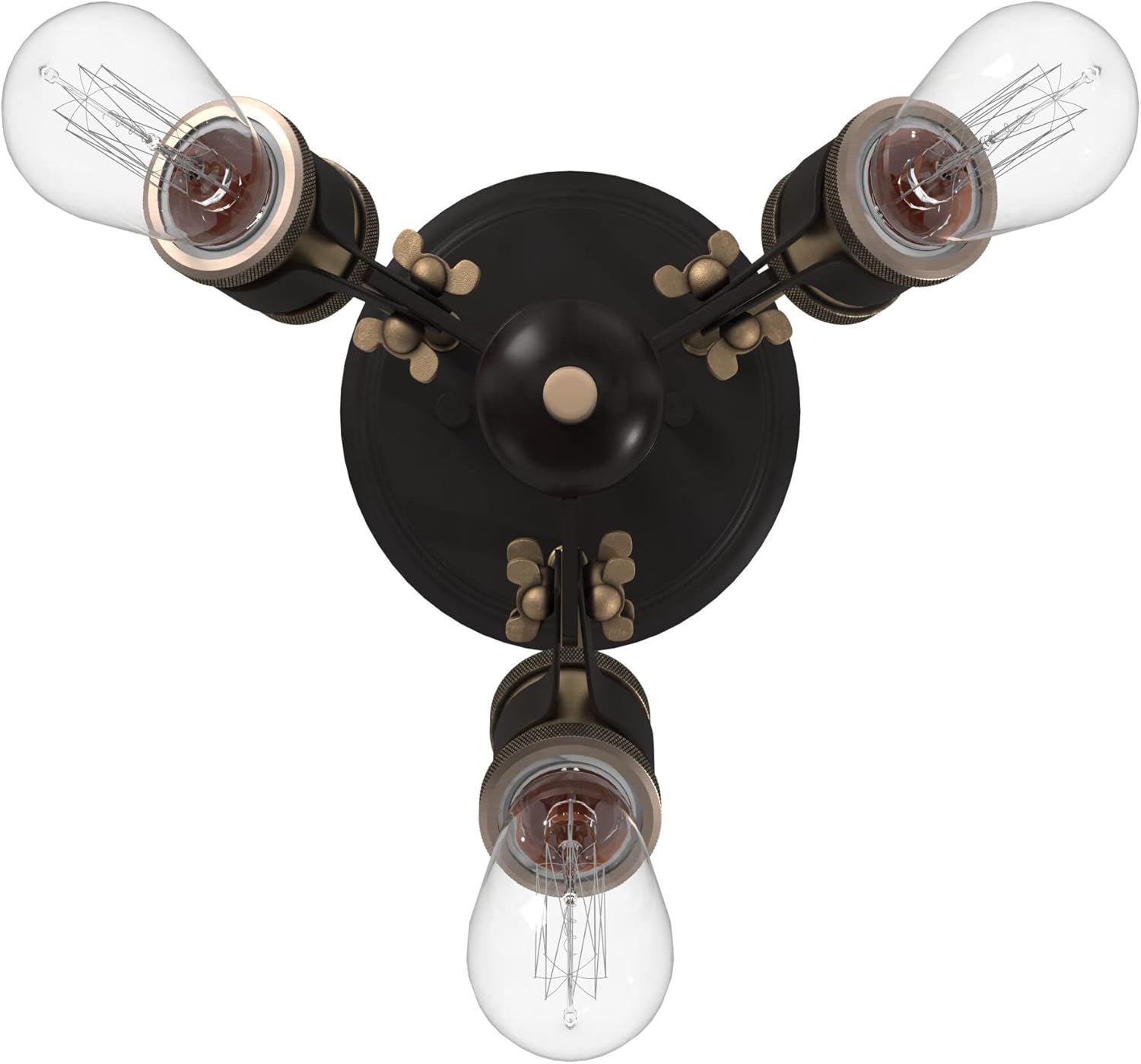 DESIGNERS FOUNTAIN Miles 3-Light Semi Flush Mount Ceiling Light, Vintage Bronze, 91011-VB
