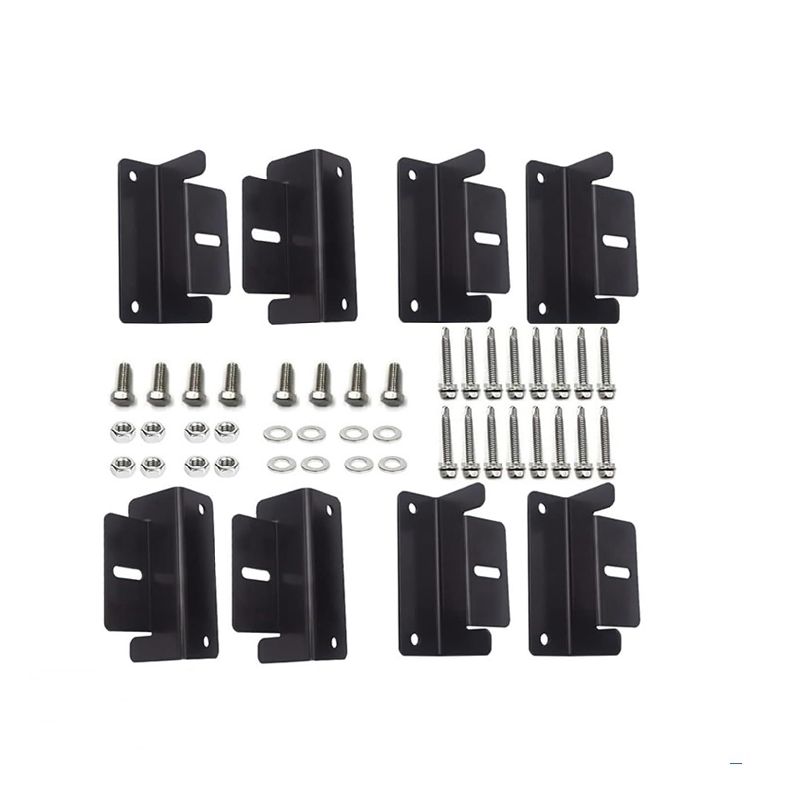 Fence Post Brackets 4pcs 8pcs Aluminum Solar Panel Brackets PV Mounting Sets for RV Boat Roof Off Grid for Fence(Black,8pcs)