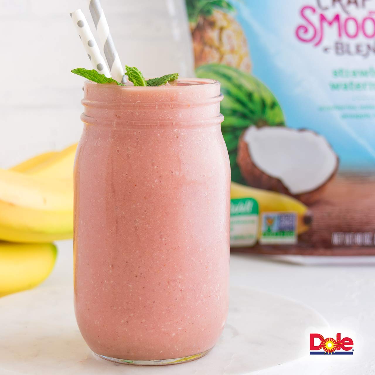 Dole, Crafted Smoothie Blends Strawberry Watermelon, 40 Oz