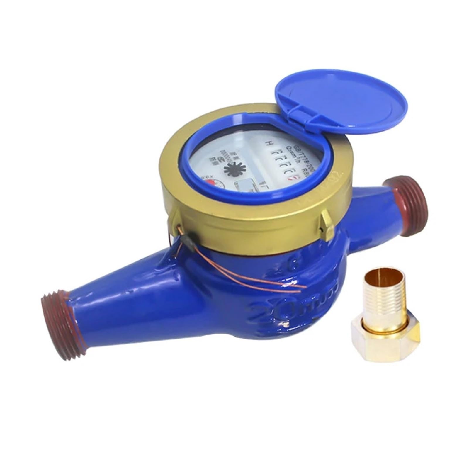 Débitmètre à ultrasons DN20 en métal pour compteur d'eau froide de maison