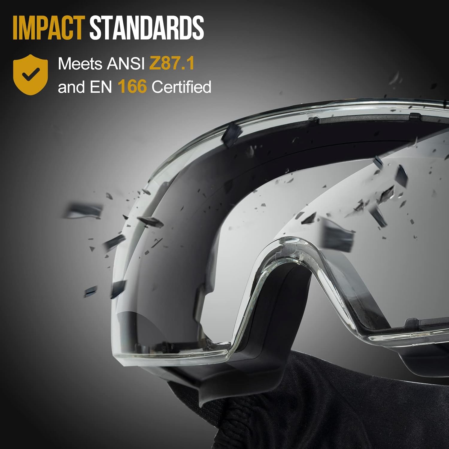 OneTigris Tactical Goggles Over Glasses, Anti Fog Tactical Eyeglasses, Safety OTG Goggles Protection with Interchangeable Len - Image 6