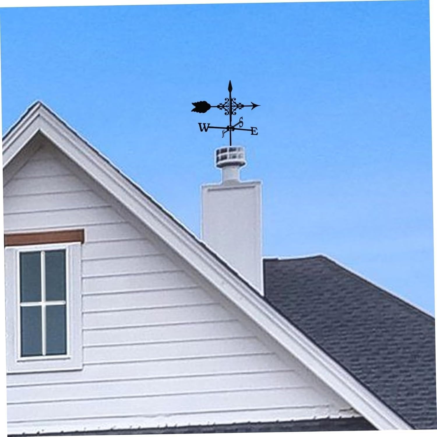 Weather Vane, Roof Mount Weathervane Statue, Metal Arrow Wind Direction Indicators, Weathervanes for Roofs Garden Decorations(A)