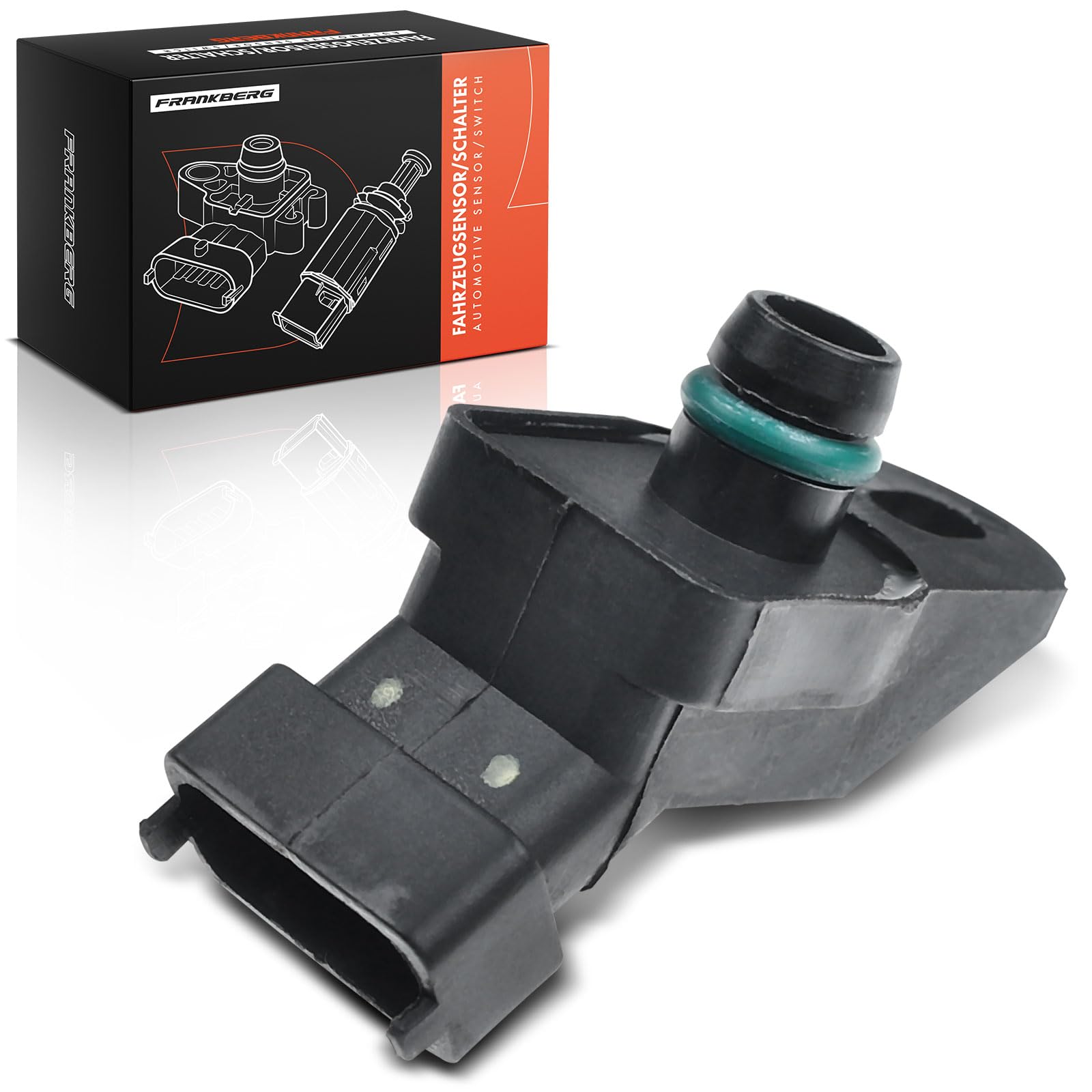 Frankberg Sensore pressione differenziale Pressione gas di scarico 3-Poli Compatibile con Zafira A MPV T98 Astra G Caravan T98 Frontera B U99 Astra G CC T98 Vectra B J96 Replace# 90541409