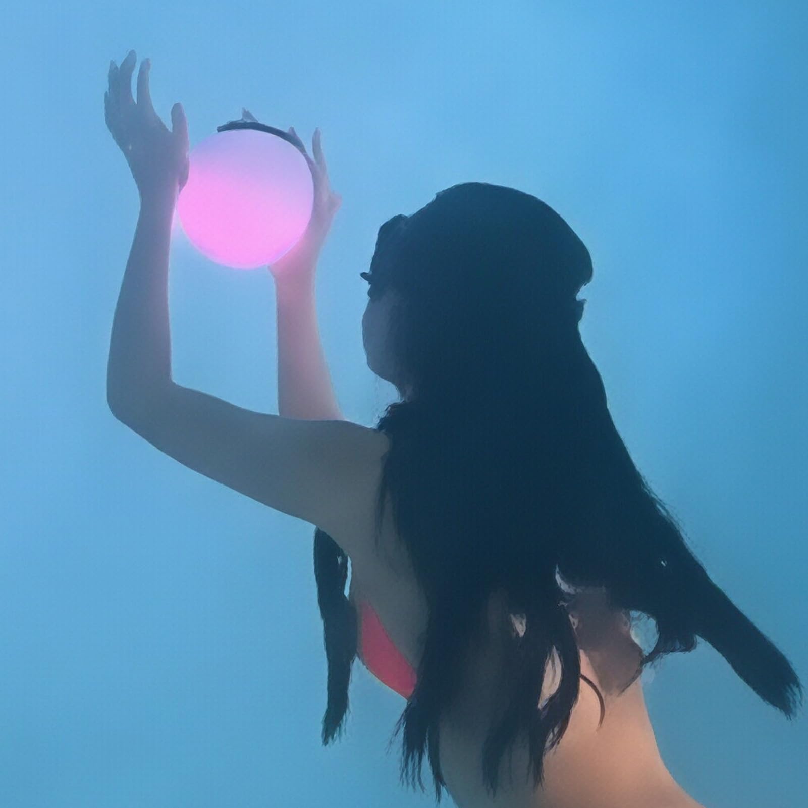 Topiky LED Leuchtkugellicht, RGB Farbwechsel Globus Stimmungslampe, Wiederaufladbare Bunte Globus Stimmungslampe, 10 M Wasserdicht, Farbwechsel, Innen- und Außen Nachtlicht für