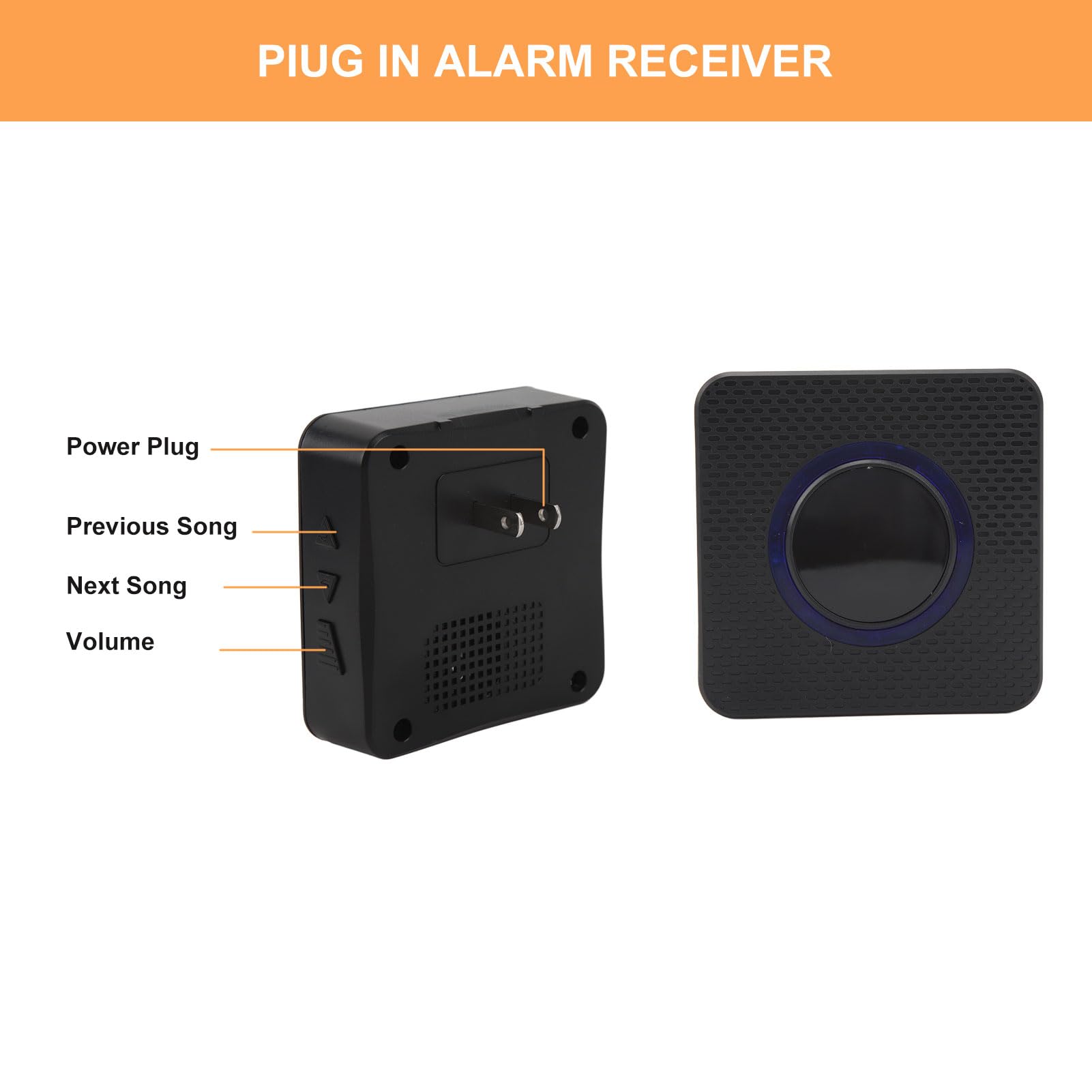 Alarma de Entrada Inalámbrica Solar de Largo Alcance Detector de Sensor de Movimiento Al Aire Libre de Alerta de Seguridad con 1 Receptor y 2 Detectores