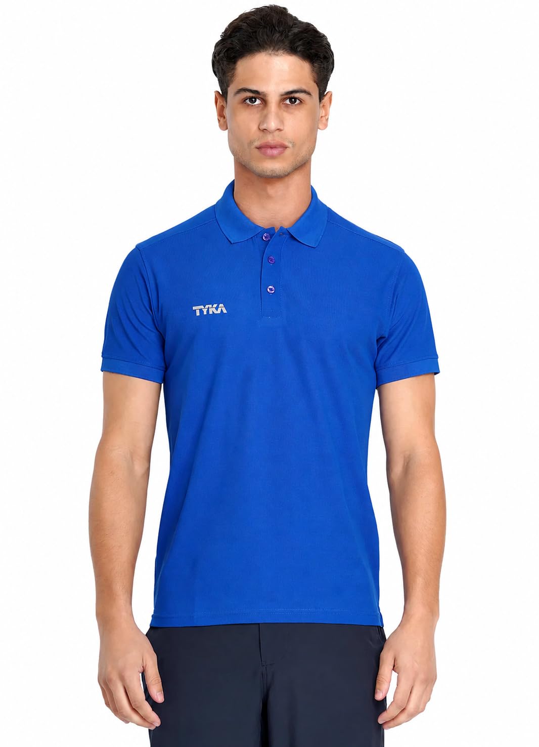 tyka Men’s Basic Polo T-Shirt | Flexible Stretch Fabric | Moisture-Wicking & Breathable | Ribbed Collar | Casual & Sportswear Polo Tee Black-picture-25