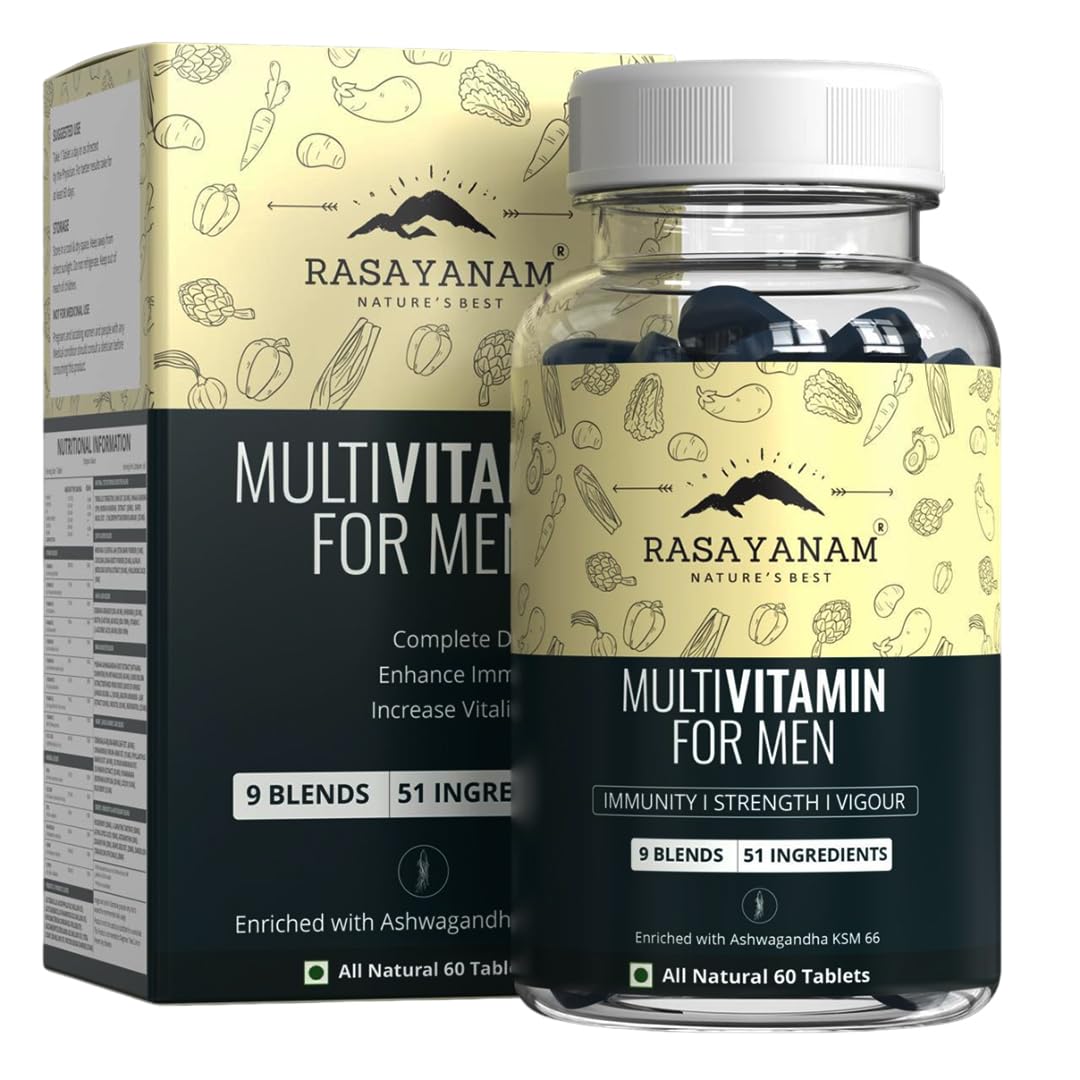 See full amazon price history chart for Rasayanam Multivitamin for Men | 51 ingredients & 9 Blends | Heart blend, Pre and Probiotic blends, Biotin skin blend, Ashwagandha muscle recovery blend | Best Multivitamin for men- 60 Tablets Rasayanam Multivitamin for Men | 51 ingredients & 9 Blends | Heart blend, Pre and Probiotic blends, Biotin skin blend, Ashwagandha muscle recovery blend | Best Multivitamin for men- 60 Tablets (B0D7J183WS) Amazon Price History, Amazon Price Tracker
