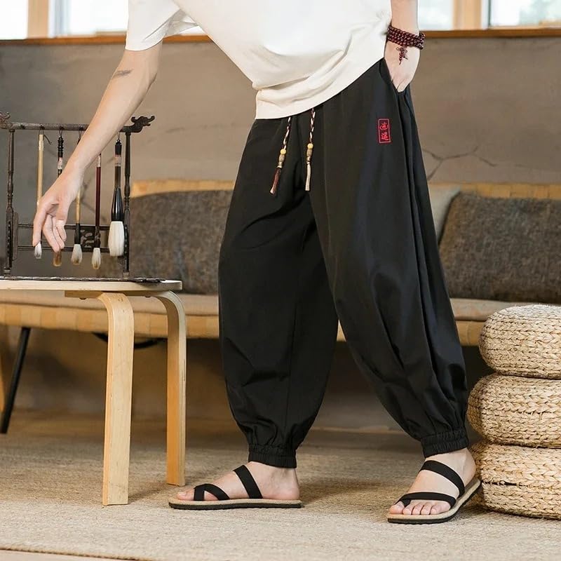 Wide Leg Pants Mens Casual Harajuku Jogging Pants Men's Loose Trousers Vintage Sweatpants2