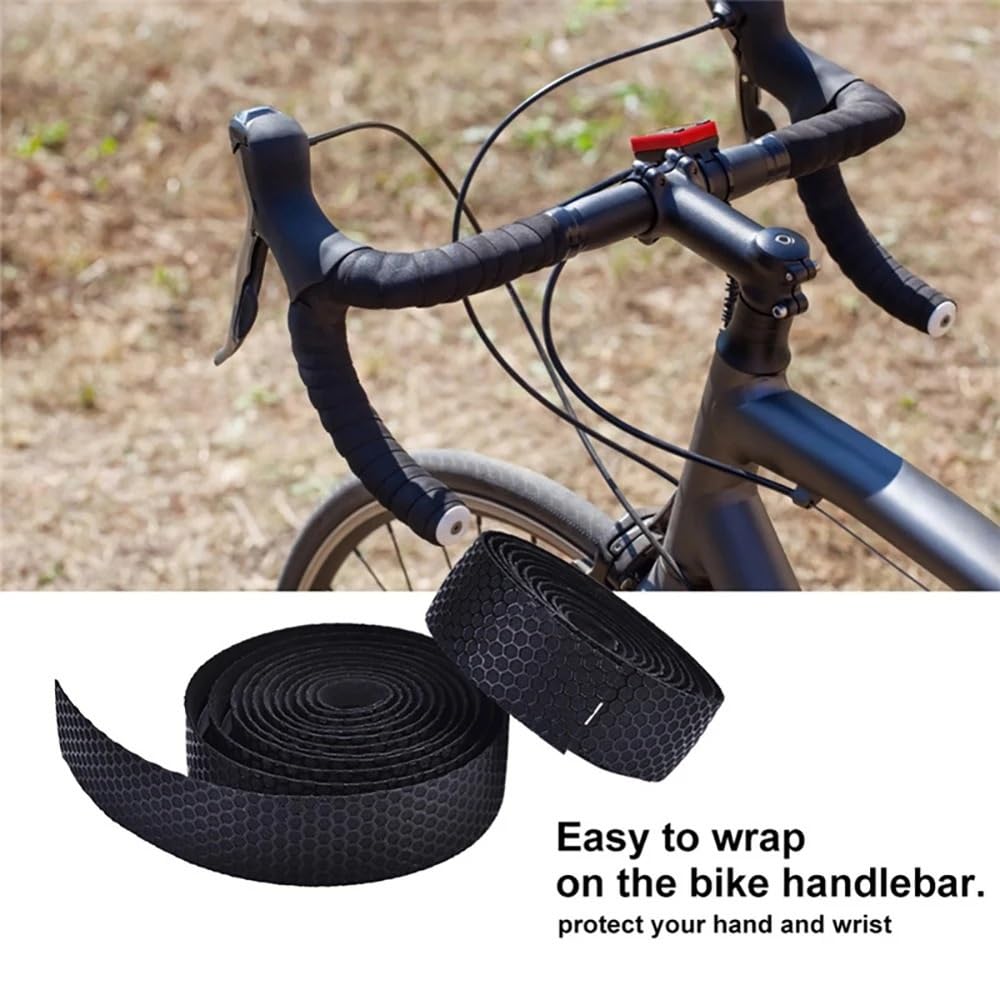 2PCS Anti-Slip Bike Lenker Band Stoßdämpfung Straße Fahrrad Anti-Vibration Wrap Radfahren Griff Gürtel(2)