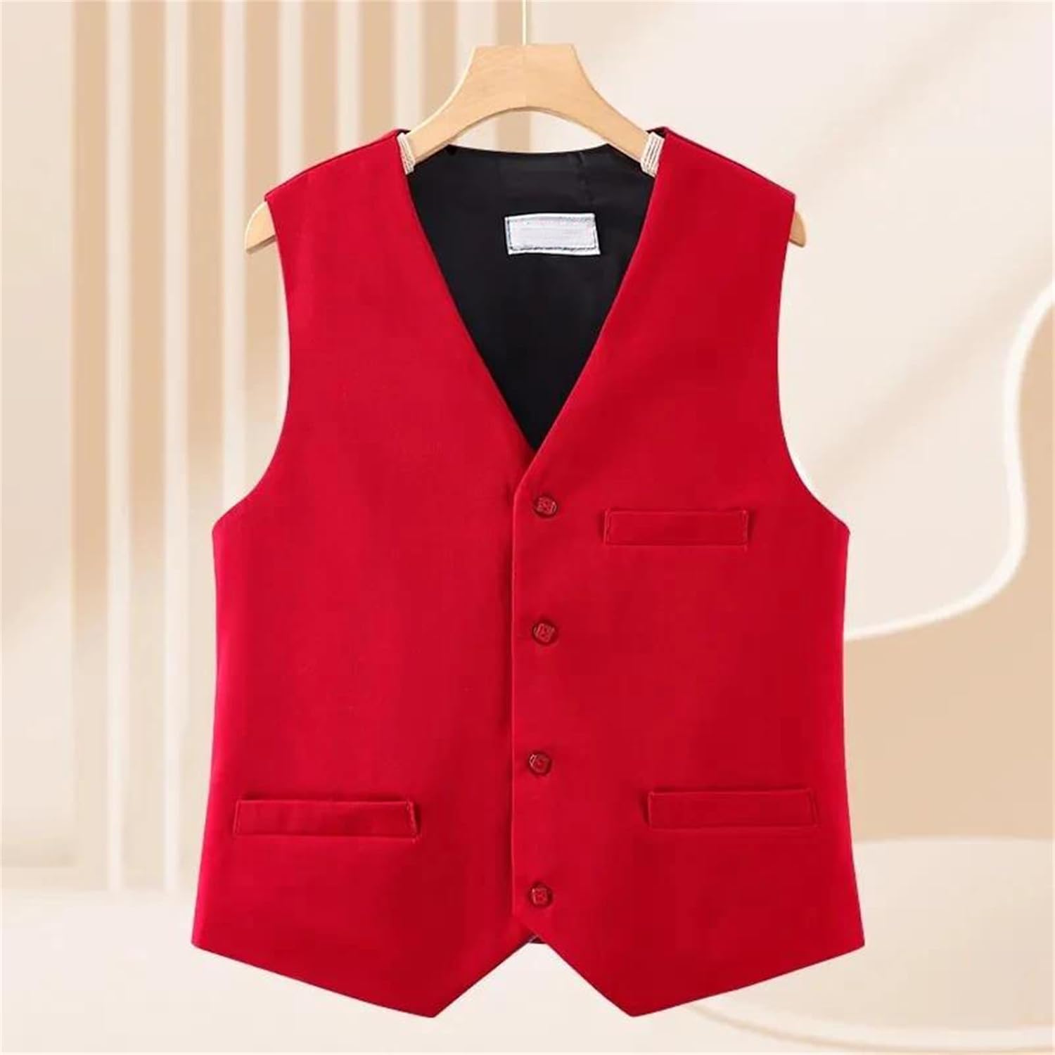 Women’S Spring Blazer Vest Waistcoat Female V Neck Sleeveless Short Jacket Casual Work Office Slim Fully Lined Tops