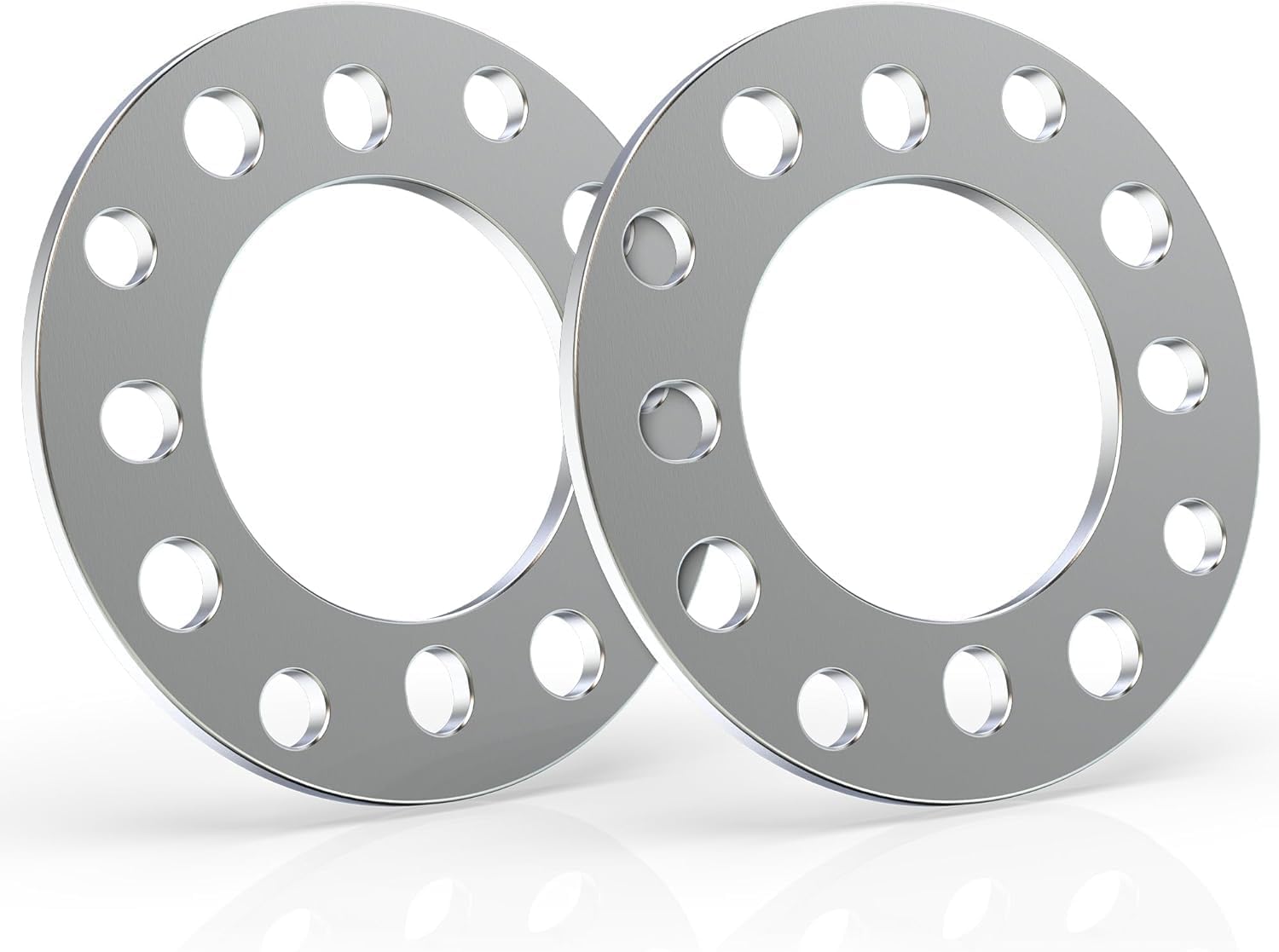 MZS Wheel Spacers, 1/4" 6mm Thick 5x98 5x100 5x108 5x4 / 5x101.6 5x110 5x112 5x4.5 / 5x114.3 5x115 Bolt Pattern - M14 1/2" Thread Pitch Fit 5lug Universal Car SUV Truck Van - Pack of 4