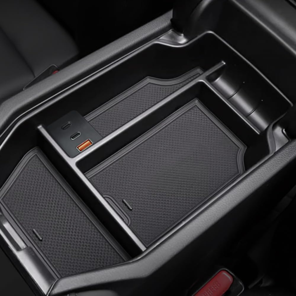 Car Center Console Organizer for Honda Accord 2023-2025 Custom Fit,Armrest Storage Box Secondary Insert Tray Compatible with Honda Accord Car Interior Accessories with PD/USB Charging Port