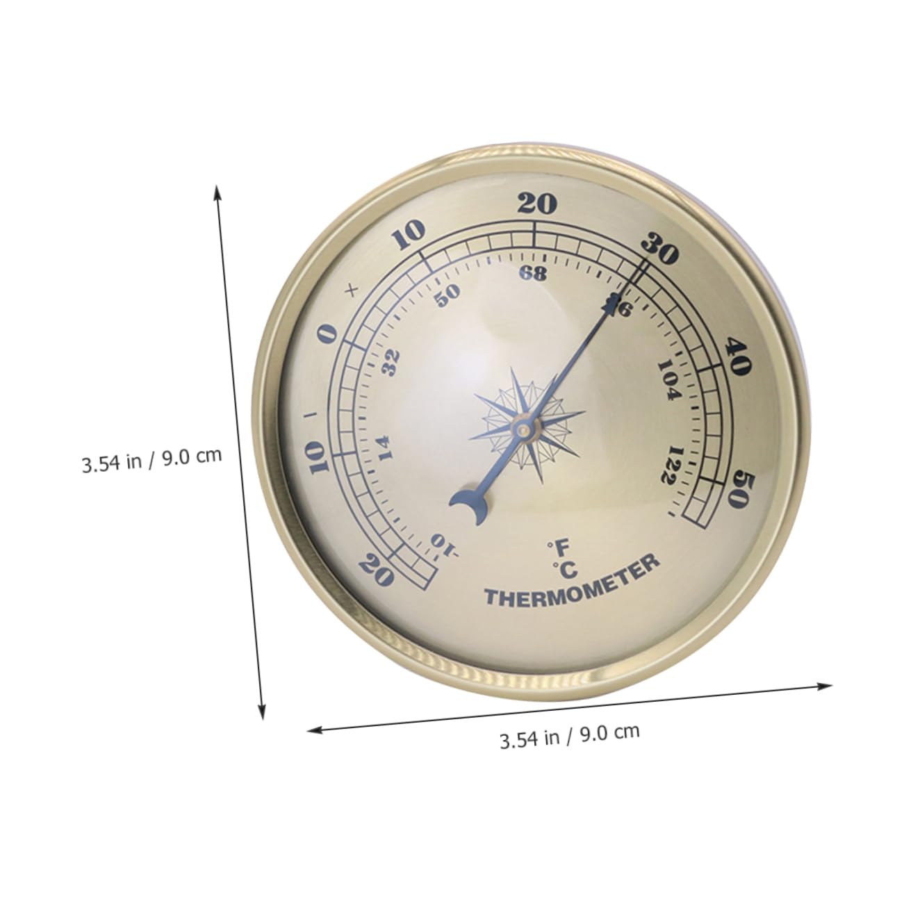 SEWACC Round Metal Thermometer Digital Temperature Gauge for Outdoor Use Lightweight Easy to Read for Home