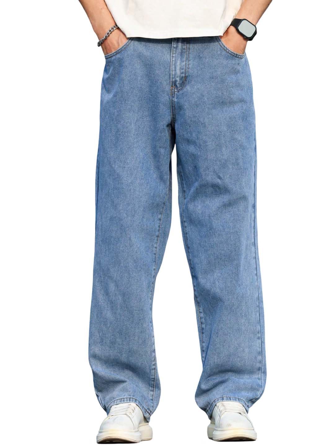 kotty Men's Solid Cafe Latte Button Relaxed Fit Jeans-picture-19