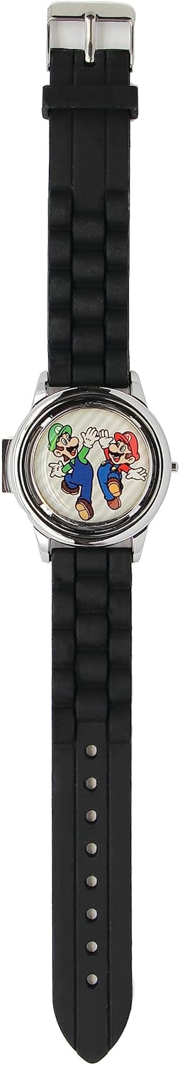 Accutime Kids Nintendo Super Mario Digital Flashing LCD Quartz Childrens Wrist Watch for Boys, Girls, Toddlers with Black Color Strap (Model: GSM4195AZ) - Image 5