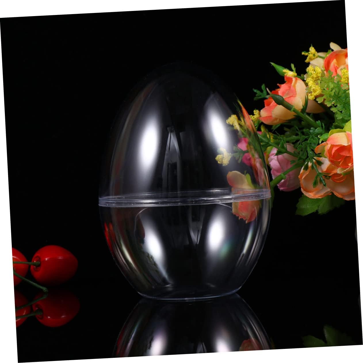 HOMOCONO 12pcs Transparent Easter Party Boxes Shape Packaging for Sweets Favors for Easter Celebrations Material