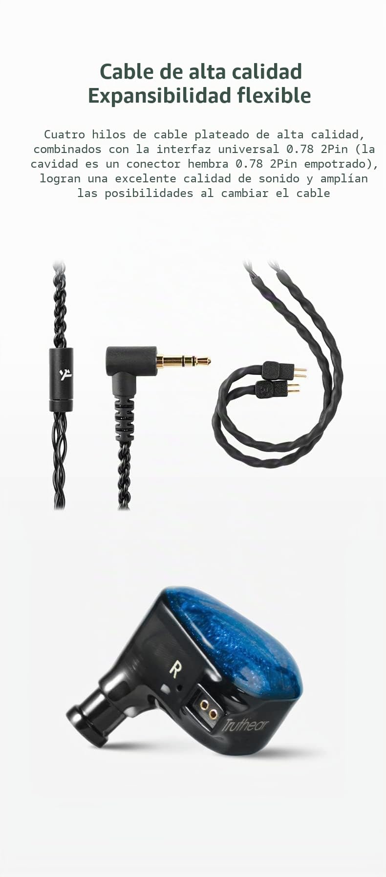 Fanmusic TRUTHEAR x Crinacle Zero - Auriculares intraurales con Dos Controladores dinámicos y Cable de 2 Pines 0,78