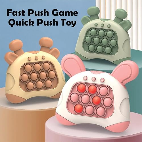 Miniatura 3 de Juego de burbujas de empuje rápido, juego de empuje rápido con luz para reventar, juego de mano, juguetes sensoriales para ansiedad para niños de 6