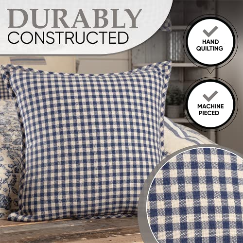 Piper Classics Doylestown Cali King Patchwork And Floral Quilt, Reversible With Gingham Check, Grain Sack And Blue Ticking Stripes For Boho Chic And Rustic Farmhouse Bedroom Decor (103”X103”) #TOP4