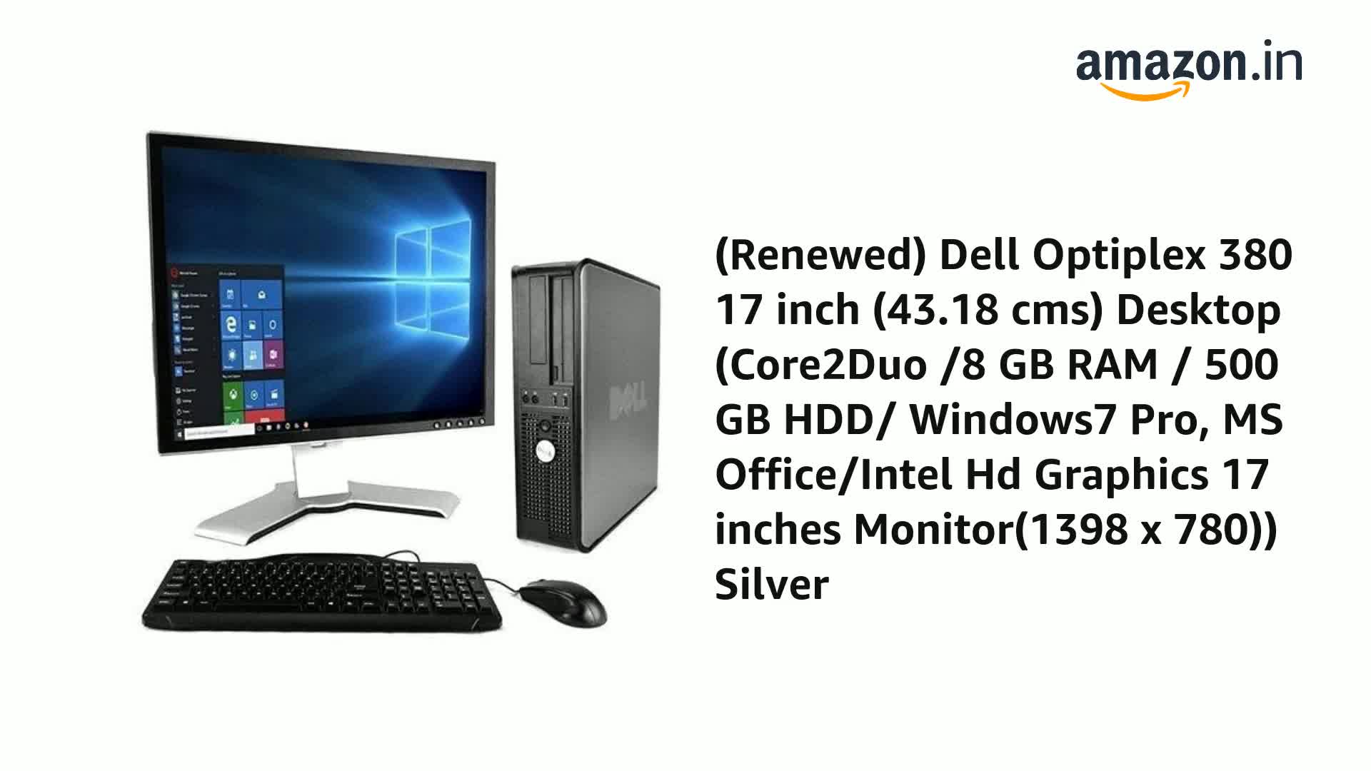 Refurbished) Dell Optiplex 380 17 inch (43.18 cms) Desktop