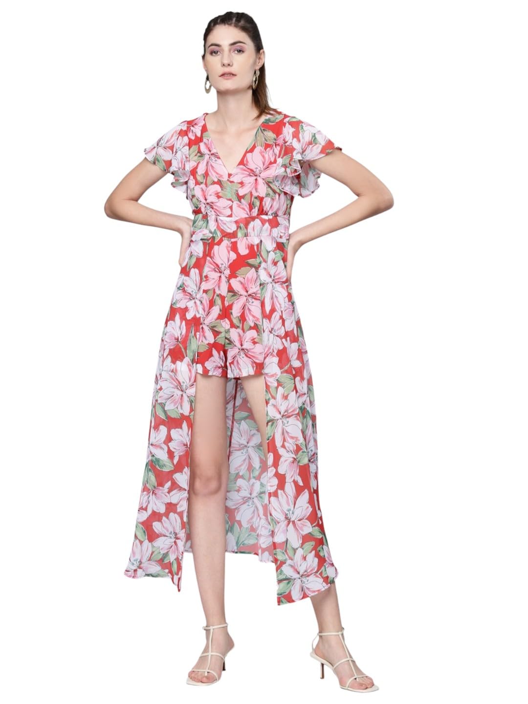 sassafras Women's Floral Maxi Romper-picture-23