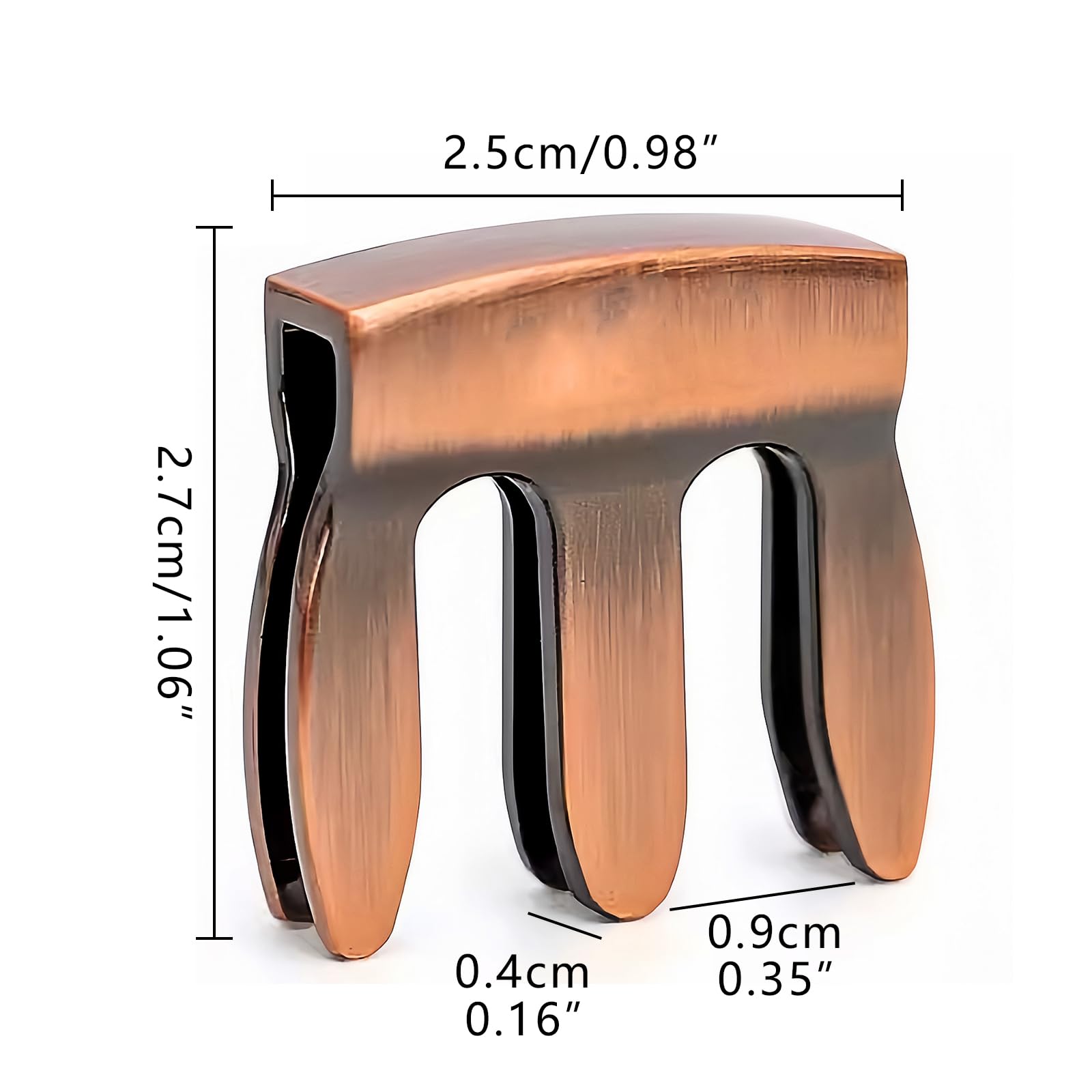 Musiin Violin Practice Mute for Reducing Volume and Controlling Sound During Practice (Red Copper), Bronze - Image 2