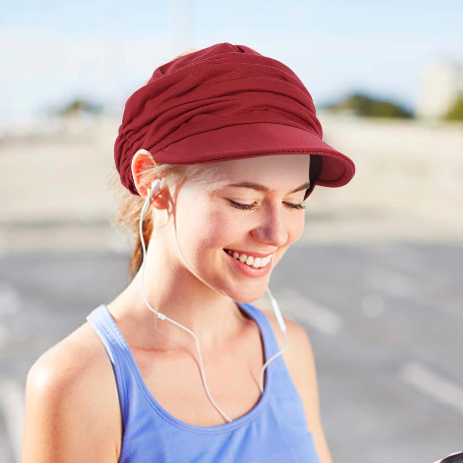 Women Newsboy Soft Cotton Cabbie Cap Beret Hats Baseball Cap Painter Visor Hats - Image 6