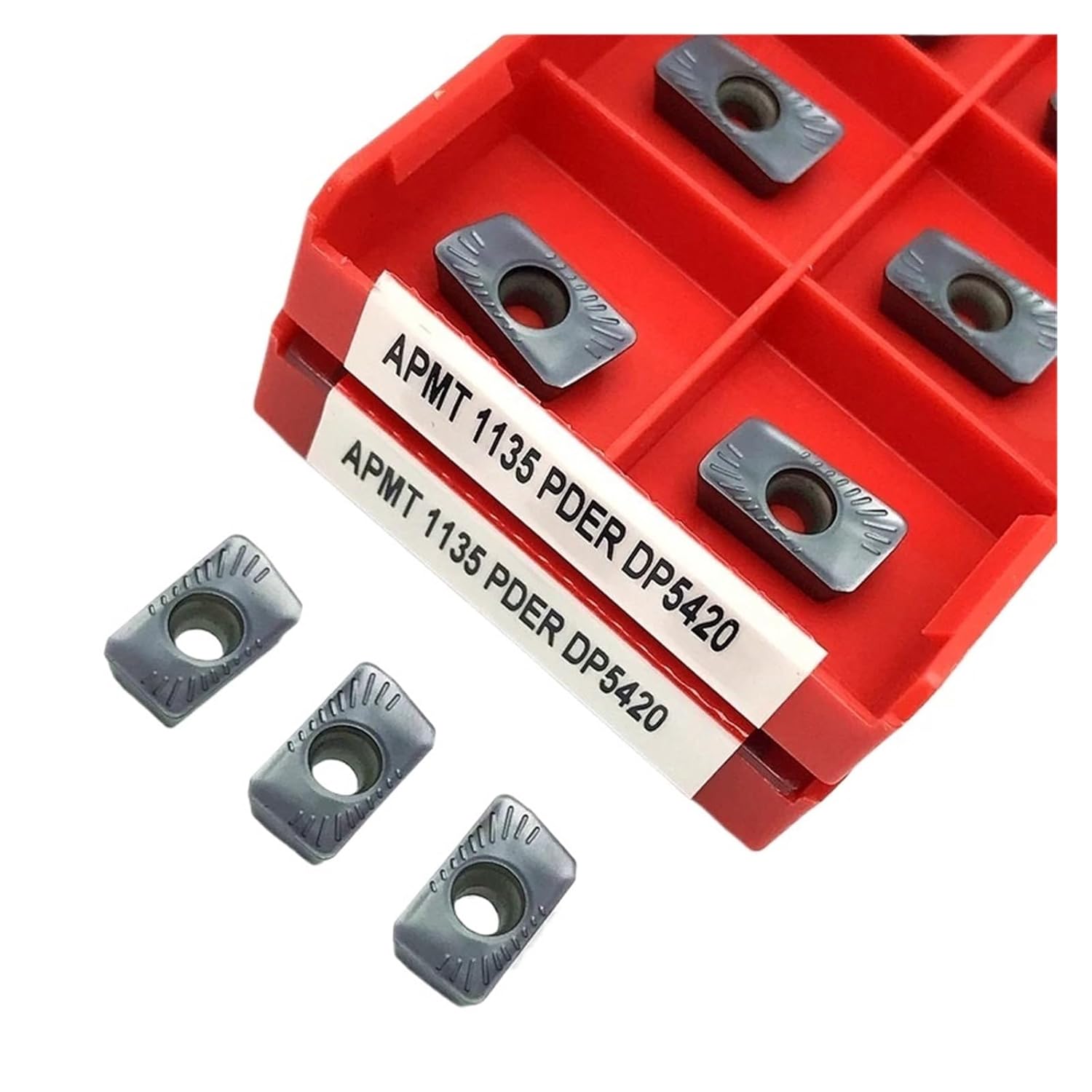 Turning Indexable Inserts Carbide 10PCS APMT1135 DP5320 DP5420 Hard Alloy Indexable Lathe Tools Milling Tool Use for Steel Processing(APMT1135 DP5420)
