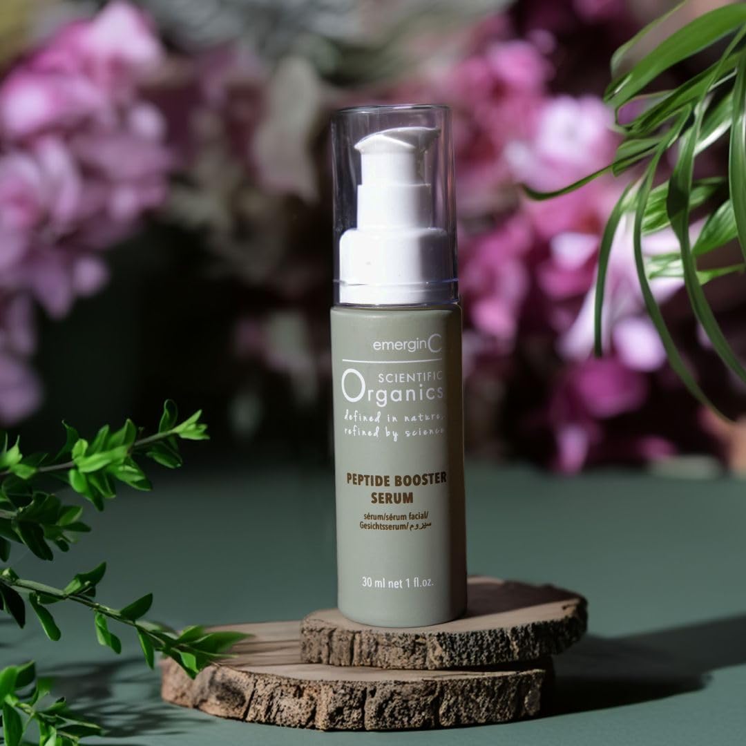emerginC Scientific Organics Peptide Booster Facial Serum - Face Serum with Kombucha Red Algae Antioxidant Astaxanthin to Hydrate Visibly Improve Signs of Aging Tone 1 Ounce 30 ml product thumbnail 3
