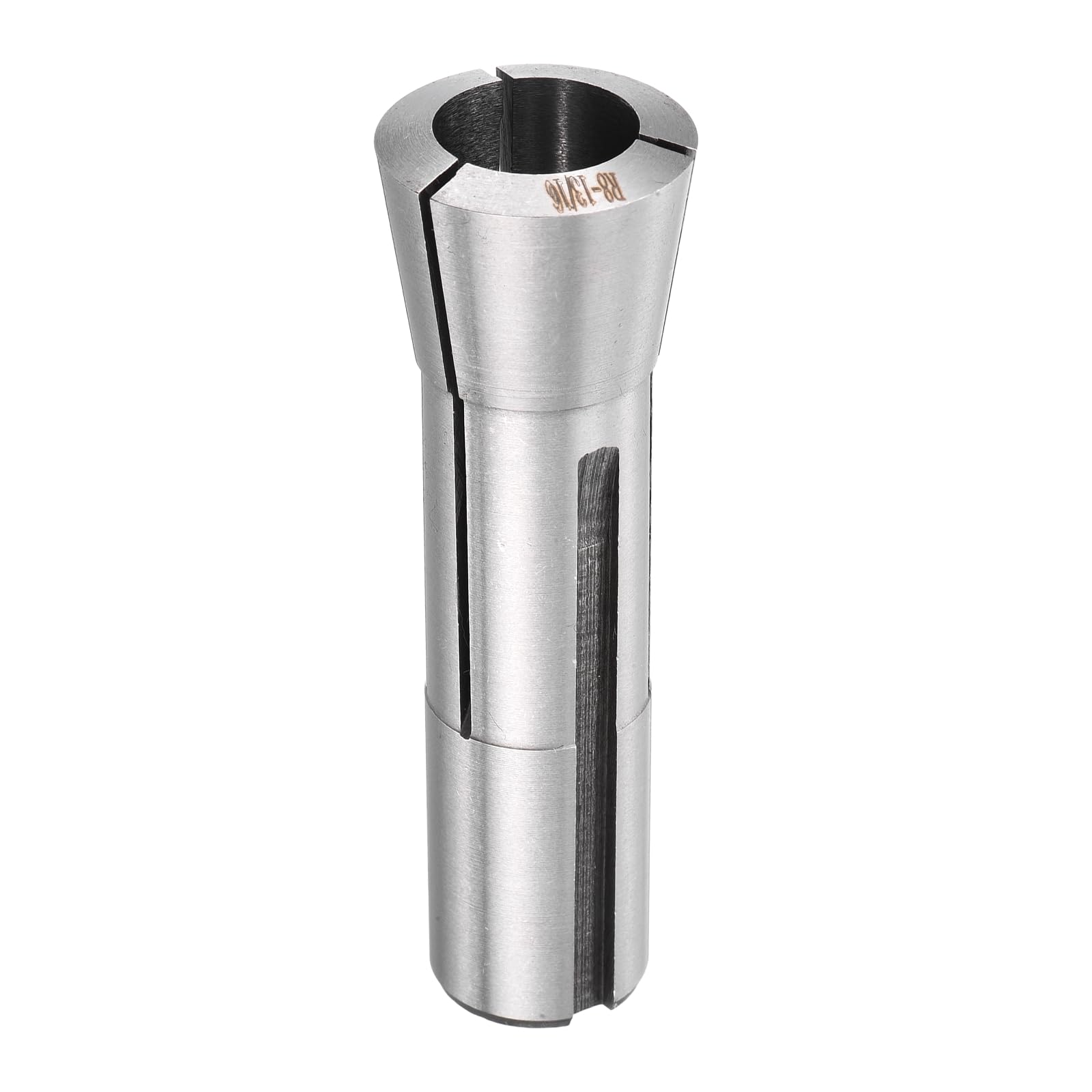 sourcing map R8 13/16" (20.6mm) Round Collet 7/16-20UNF Thread R8 Precision Round Spring Collet Mill Chuck Holder 0.015mm Accuracy for CNC Engraving Machine Milling Lathe Tool, Silver