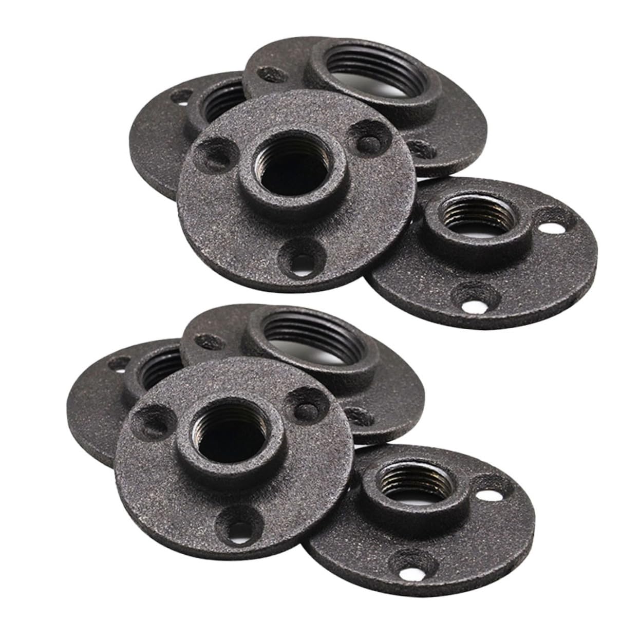 Brida de suelo de hierro robusto WOONEKY pack de 10 piezas para montaje de muebles industriales