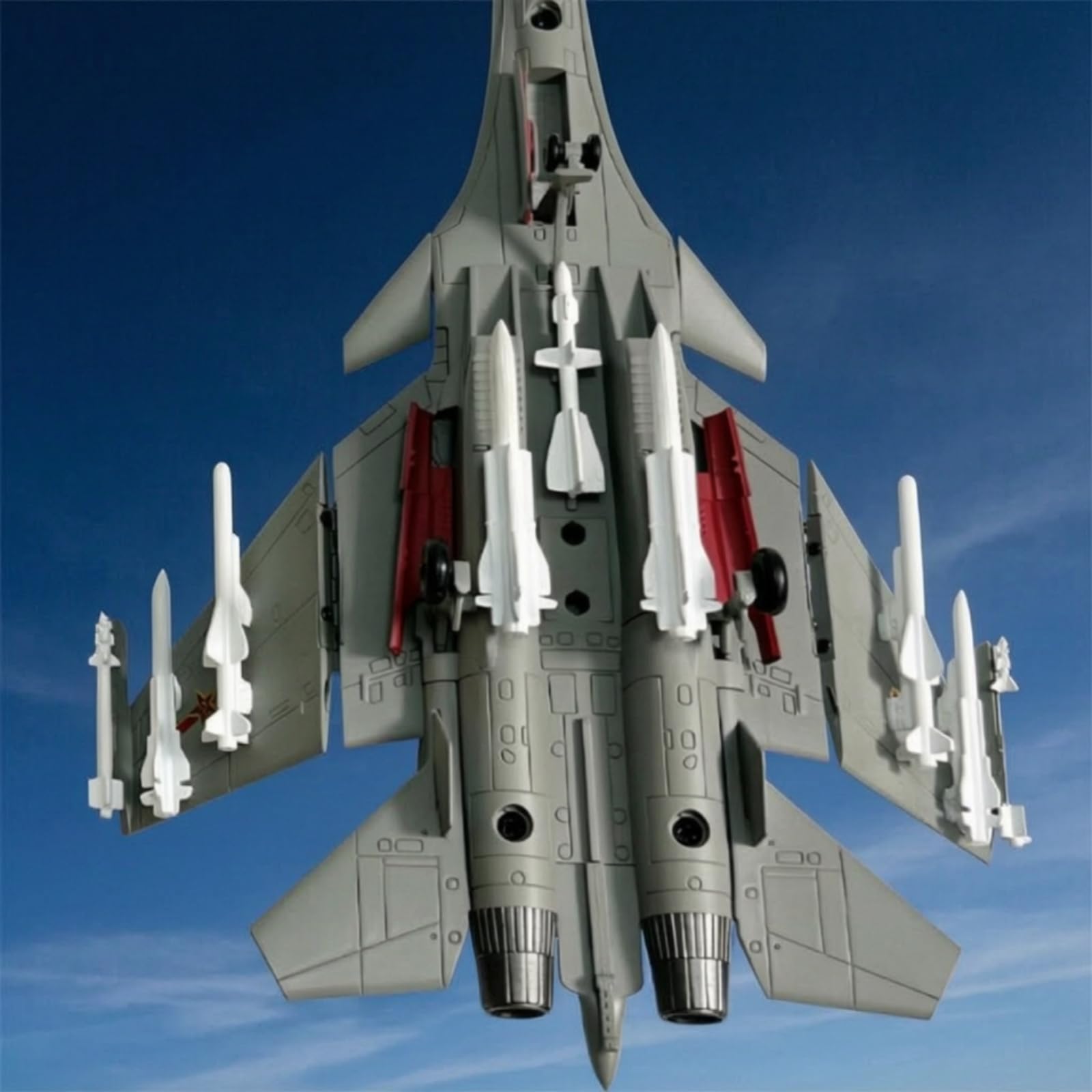 kowaku Riproduzione di Caccia J-15 da Collezione Modellino di Caccia Realistico Modellino Aereo per Vetrina, Giallo