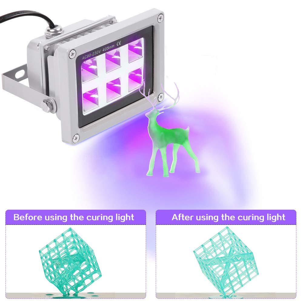 UniTak3D utwardzane światło z żywicy UV, efekt 405 nm 6 W 60 W, do drukarek 3D SLA/DLP i żywicą wrażliwą na światło, wtyczka UE