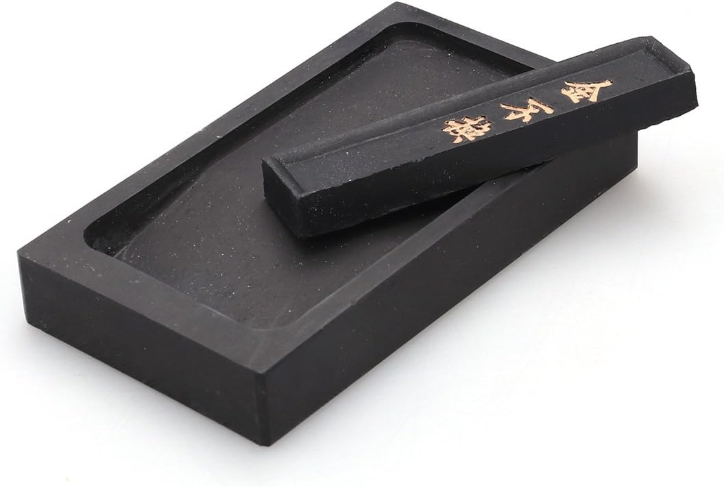 NUOLUX Chinese Calligraphy and Painting Inkstone with Chinese Taditional Ink Stones Rectangle Ink Stick