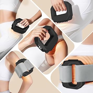 Vibration Plate for Lymphatic Drainage, Adjustable Portable Cordless Vibtration, Full-Body Fascia Ring Massager for Weight Management, 3 Modes & 6 Intensities, Gift for Women Men
