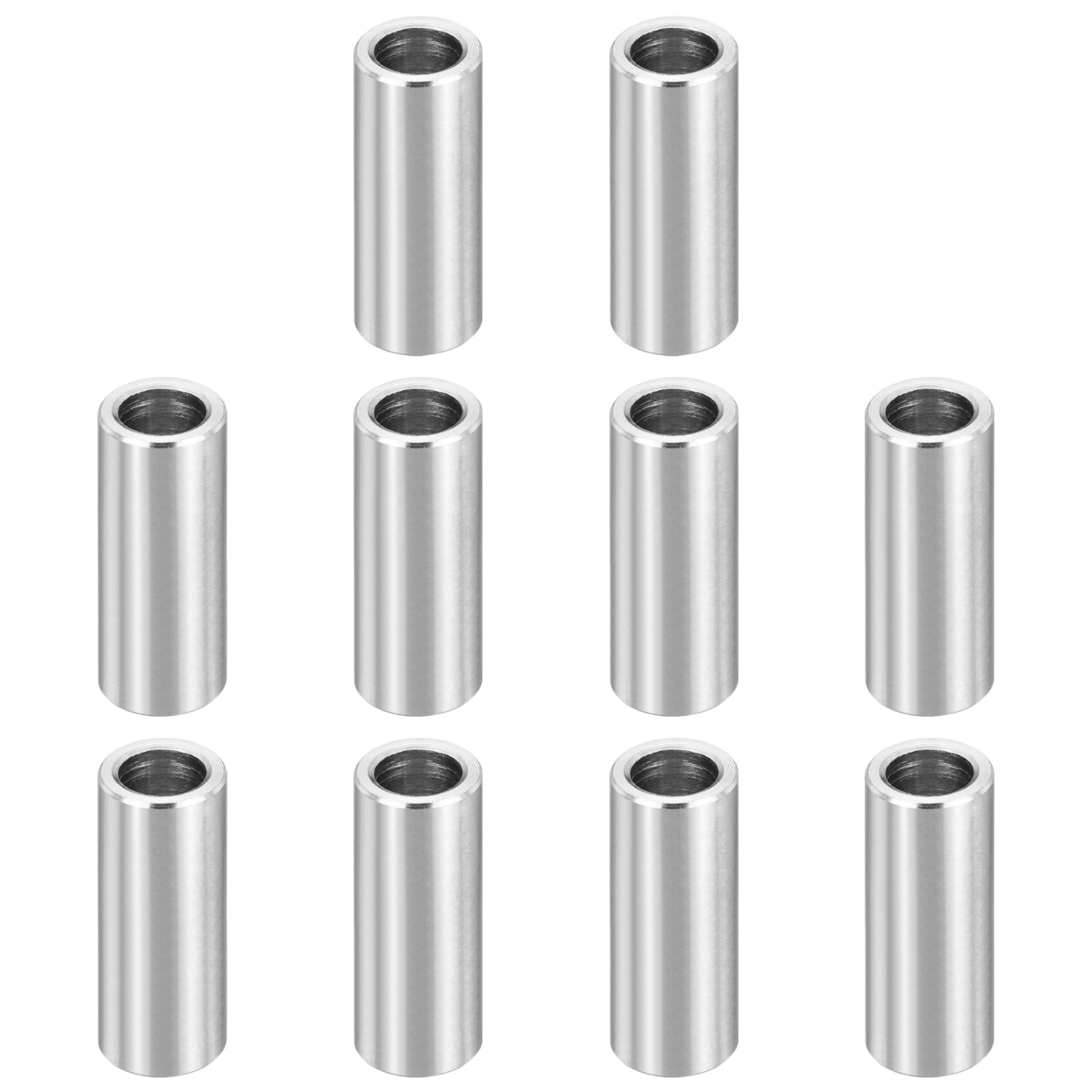 PATIKIL M8 Stainless Steel Spacers, 12Pcs Metal Spacer 8mm ID x 12mm OD x 35mm L Screw Standoff for 5/16" or M8 Screw
