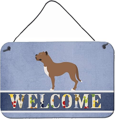 Caroline's Treasures BB8339DS812 Perro de Presa Canario - Impresiones para colgar en pared o puerta, color azul, 8 x 12, multicolor