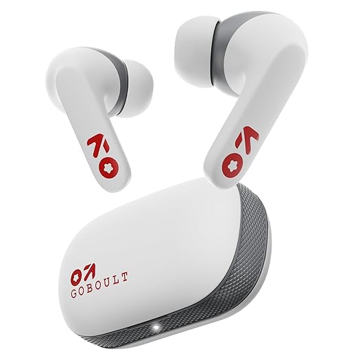 Boult GOBOULT (Formerly Z20 Made in India Ear Buds Wireless with 51H Playtime, Clear Calling ENC Mic, Low Latency Gaming, 10mm Bass Drivers Earbuds Buds TWS Bluetooth (Ivory White)