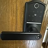 VE019 Fingerprint Smart Lock, 7-in-1 Keyless Entry Door Lock With Handle, Black