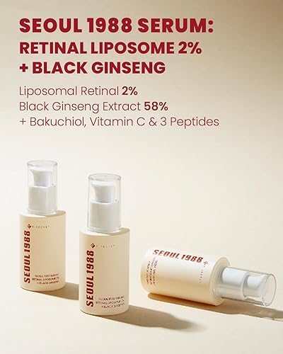Miniatura 2 de KSECRET SEOUL 1988 Serum liposoma retinal 2% + ginseng negro, 1.0 fl oz1.01 onzas líquidas  58% extracto de ginseng negro  Suero retinal, bakuchiol,