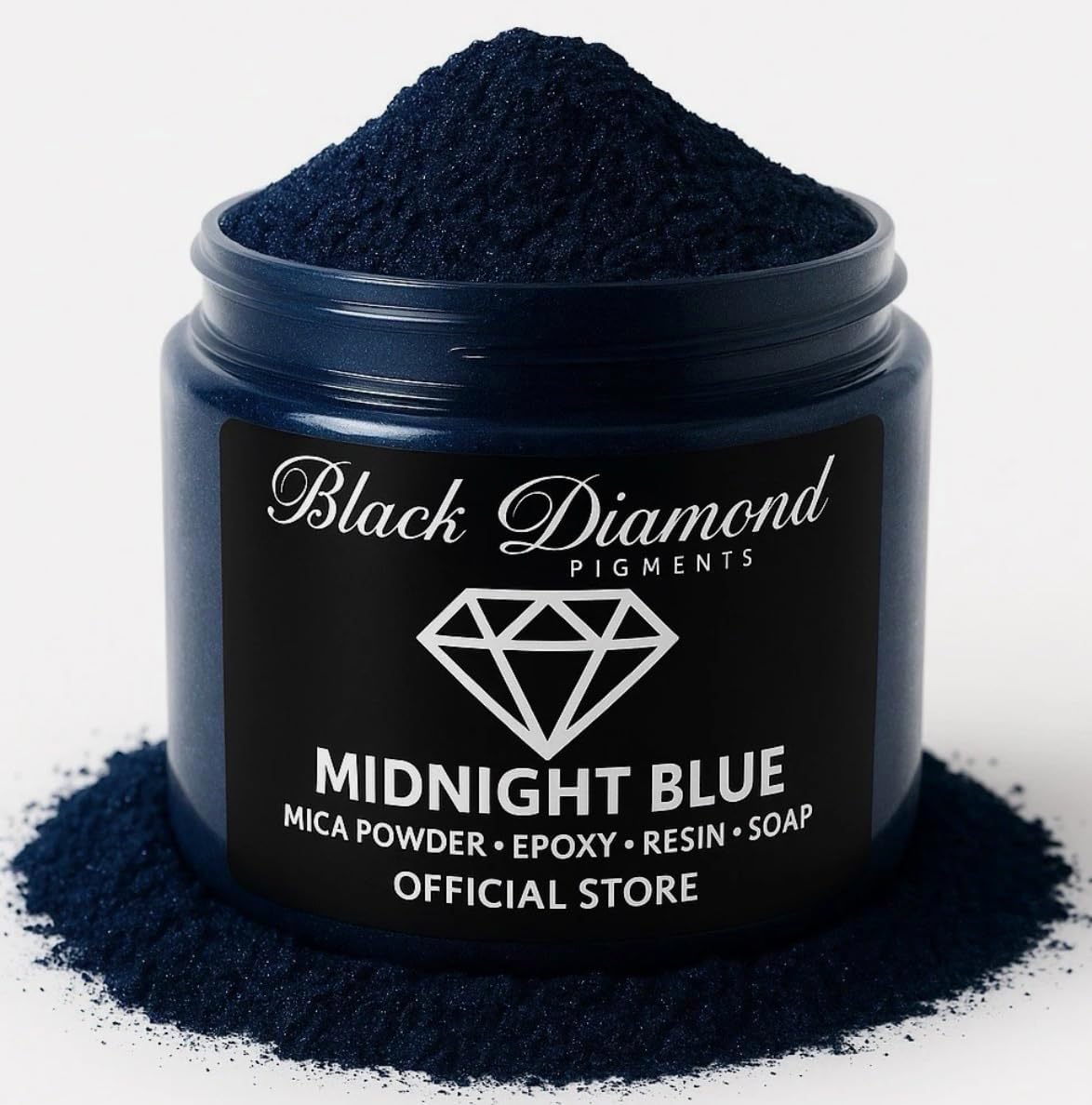 42g/1.5oz Midnight Blue Mica Powder Pigment (Epoxy,Resin,Soap,Plastidip) Black Diamond Pigments by Ccs