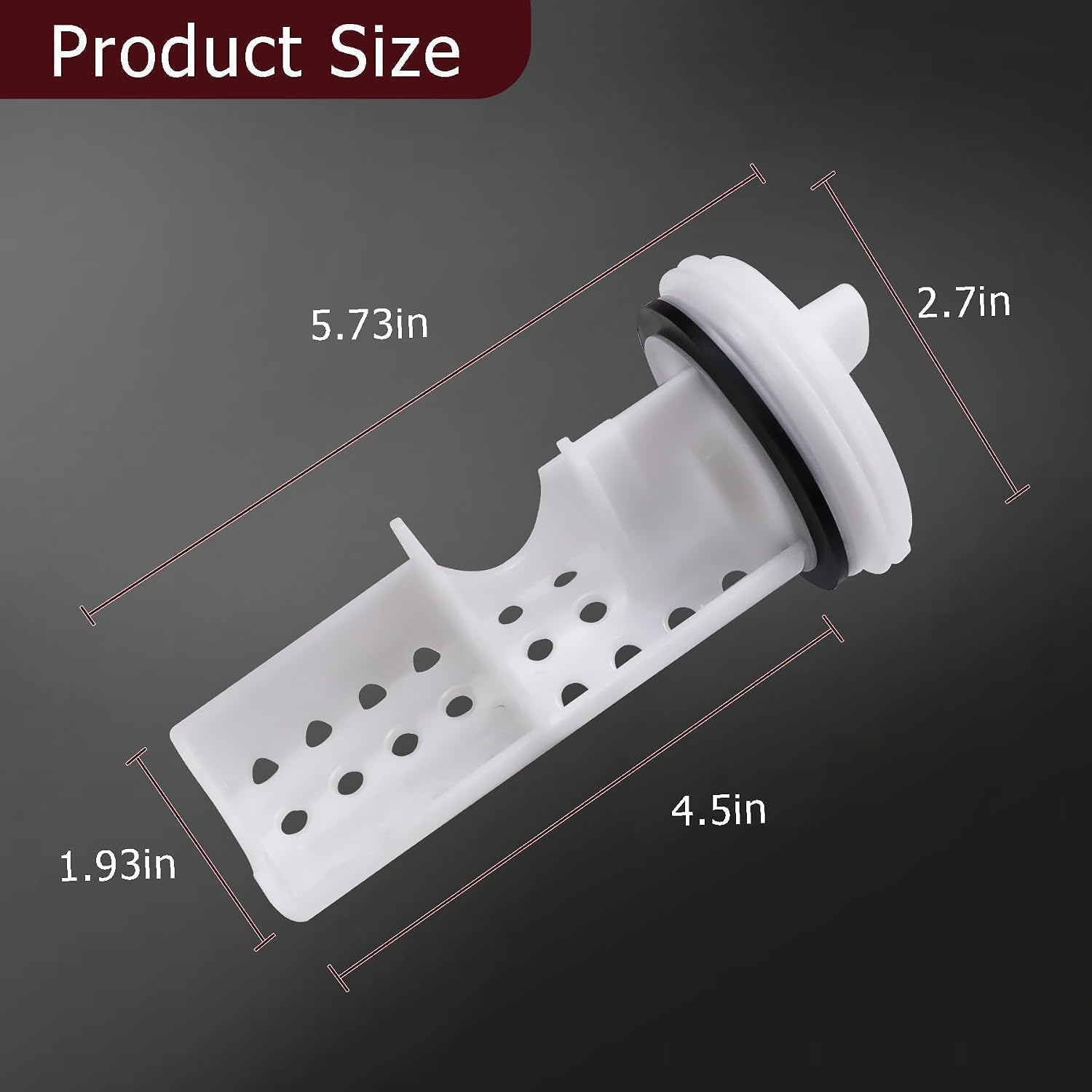 WH11X34741 Washer Drain Pump Filter, Replaces WH23X10029 WH23X10027 AP7205454 4977949 PS16874133 EAP16874133