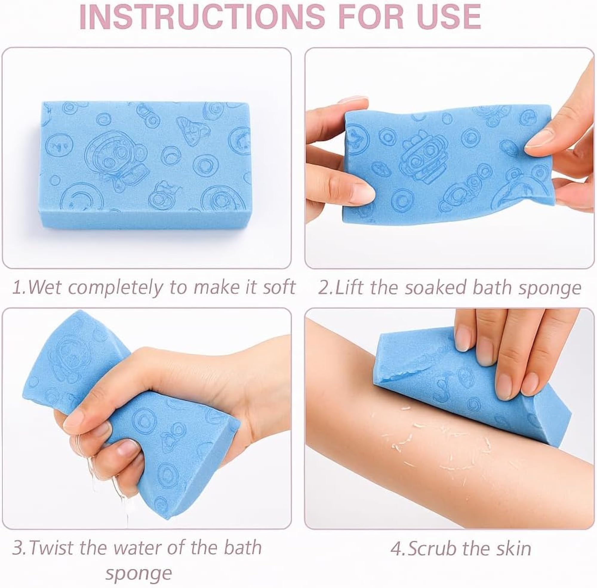 Exfoliating Bath Sponge for Gentle Peeling and Dead Skin Removal