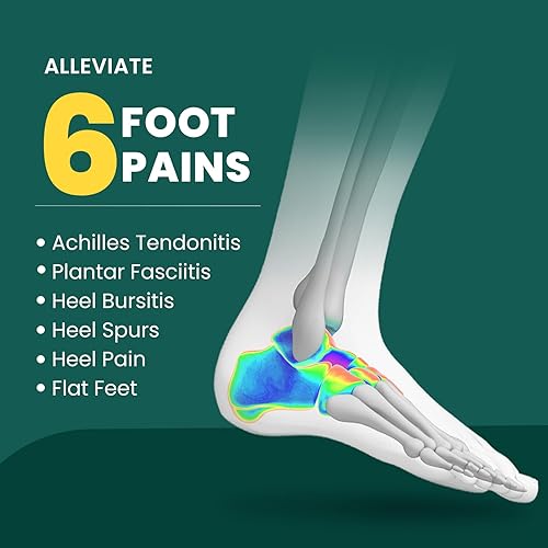 Miniatura 2 de Insertos de talón para fascitis plantar para dolor de talón, soporte de arco Welnove antideslizante, copas de talón de gel para espolones de talón,