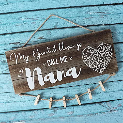 SELORY Mothers Day Nana Gifts for Grandma,Birthday Gift for Nana Gigi Mimi from Grandkids Grandchildren Granddaughter Grandson Unique Cute Picture Frame — view 2