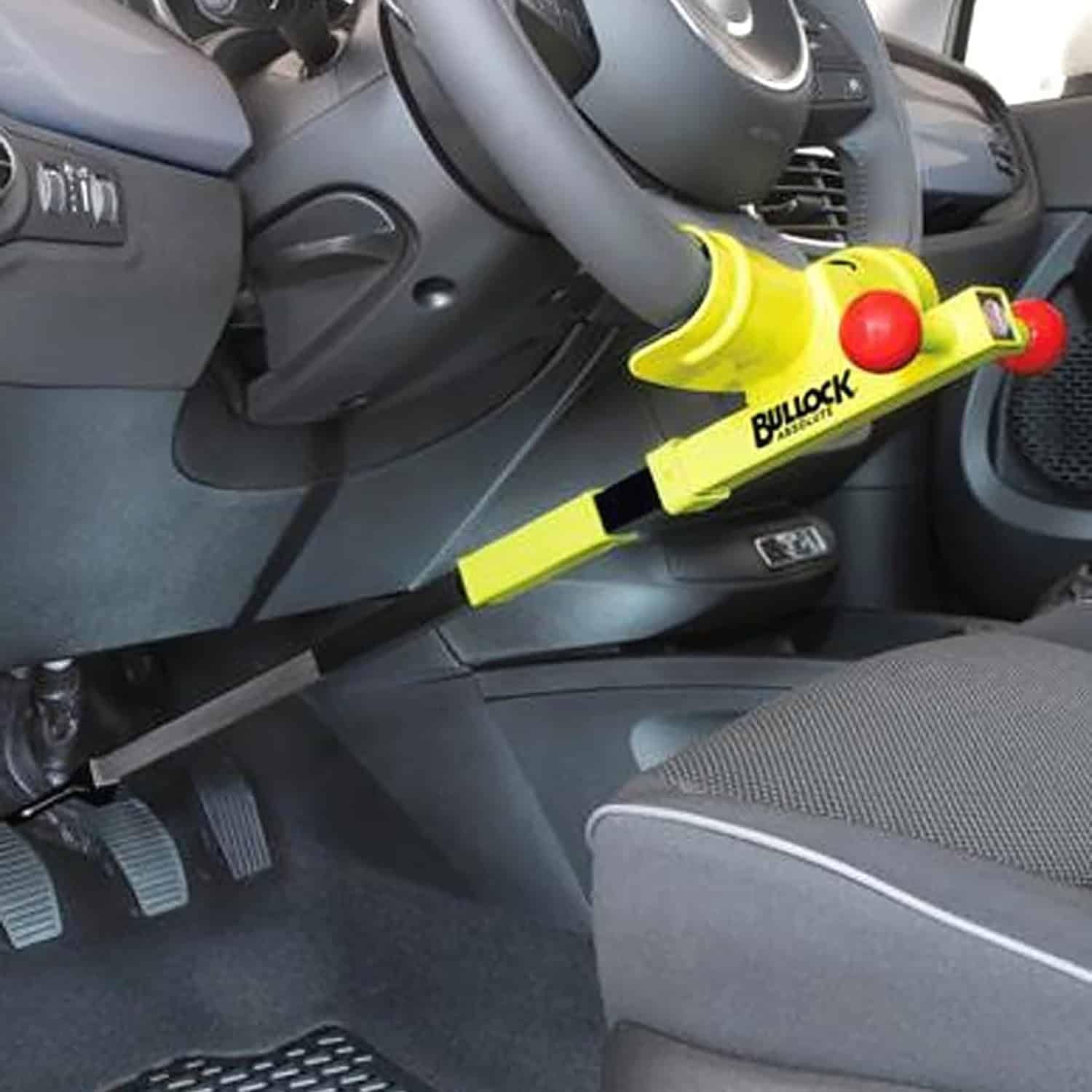 Bullock Absolute Antifurto Meccanico Universale per Auto, Protezione Volante e Pedali, Acciaio Carbonitrurato