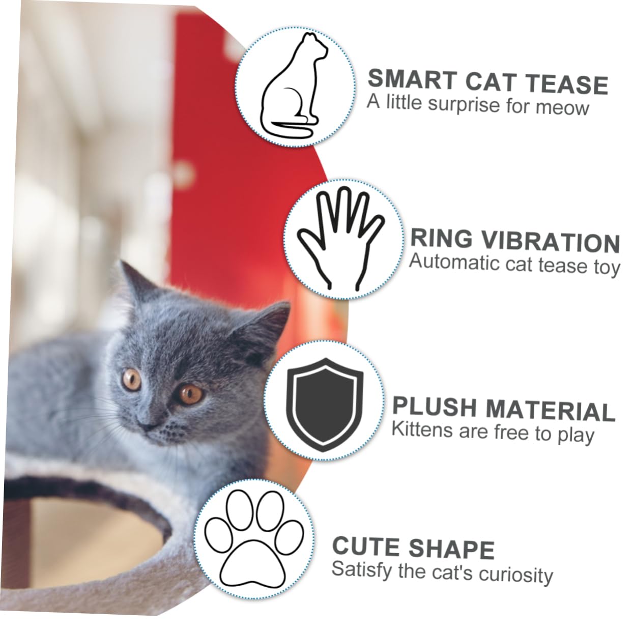Beavorty 15stücke Teiliges Interaktives Katzenspielzeug Plüsch Vibrationsspielzeug Für Katzen Lustige Lehrreiche Spielzeuge Für Haustiere Zufälligen Farben Und Leicht Fördert Und